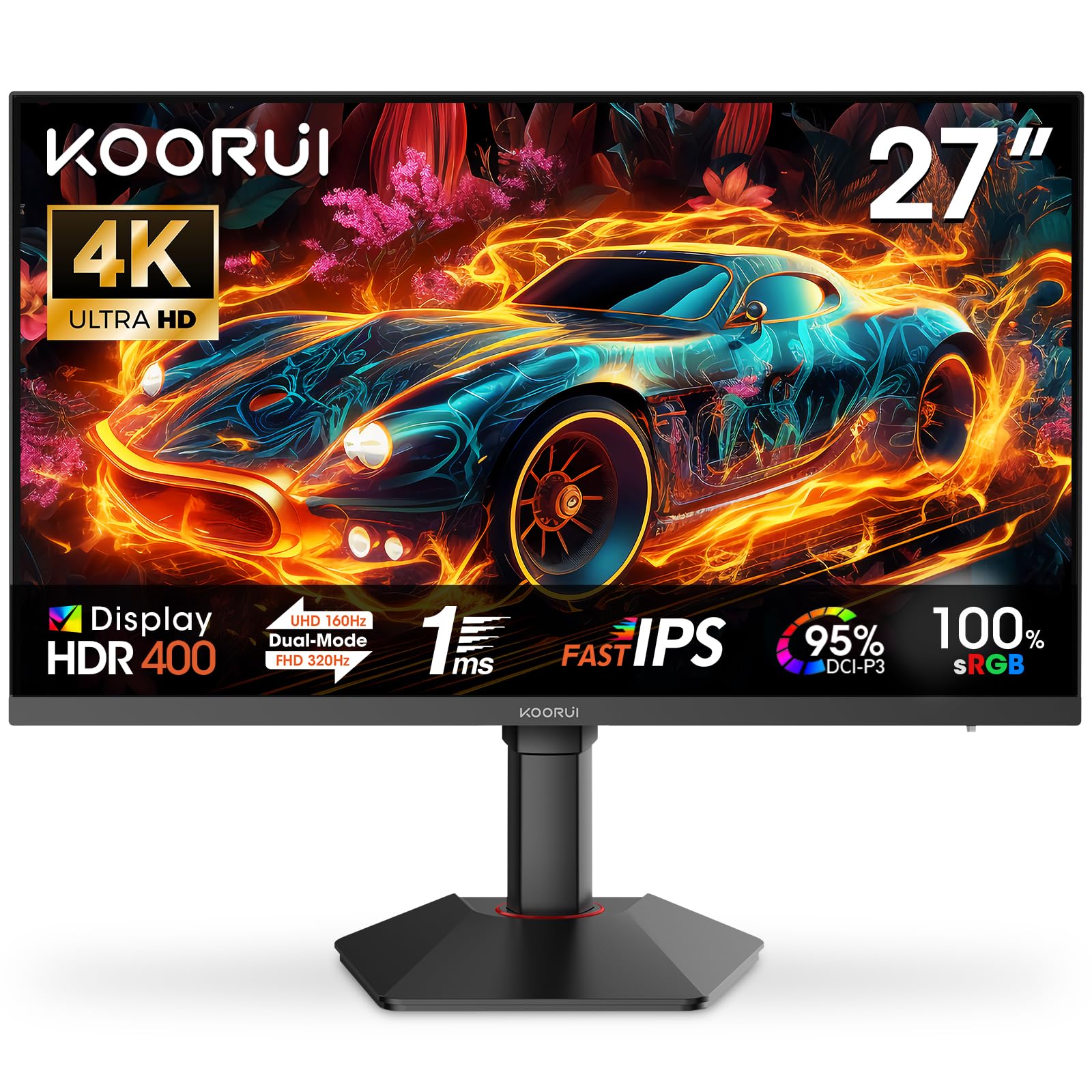 KOORUI 27インチ4K 160hz 1080p 320hz G2741L KOORUI G2741L Gaming Monitor 27 Zoll, Dual-Modus 4K UHD 3840x2160